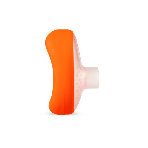Side view of Small PARI VORTEX Holding Chamber Mask