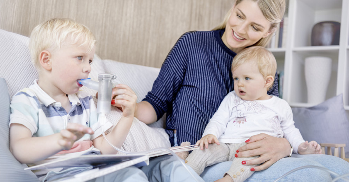 Child Using Nebulize