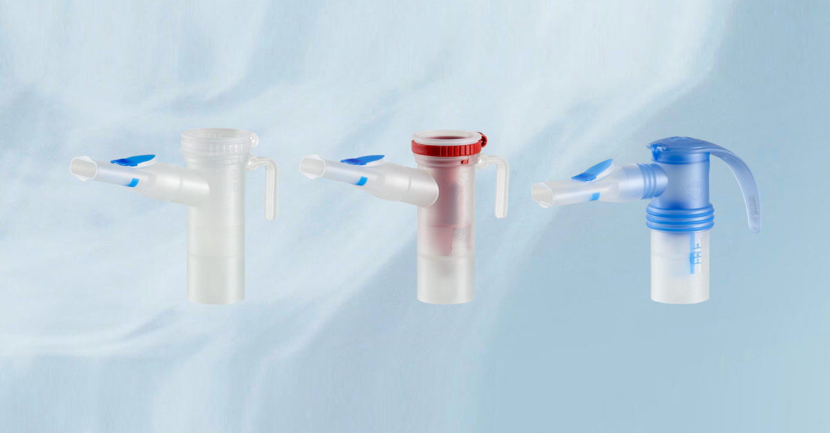 Three different nebulizer cups