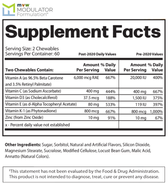 MVW Modulator Formulation® Orange Chewables – MF