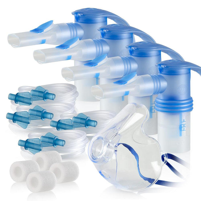 Replacement Supply Kit: Two Years of Nebulizer Supplies PARI Vios or Vios 'Go Green' / PARI LC Sprint with WingTip Tubing / Add 1x PARI LC Plus Adult Mask. 2x041F4851P2-4x023F35-1x044F7252