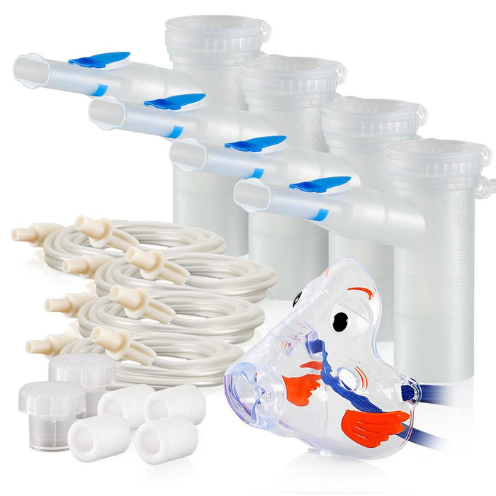 Replacement Supply Kit: Two Years of Nebulizer Supplies PARI Vios PRO / PARI LC Plus for the Vios PRO / Add 1x PARI Bubbles Pediatric Mask. 2x085F0012P2-4x022F81-VP-1x044F7248